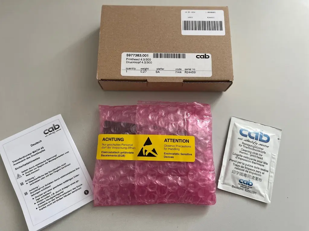 Đầu in máy in Cab SQUIX 4.3 300 dpi, Mã: 5977383.001, Hiệu Cab