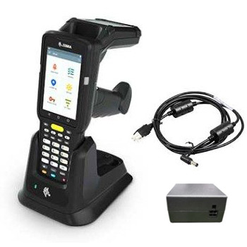 [MC333U-GJ4EG4WR-1SKT] KIT: MC3330xR UHF RFID Gun, Circular Antenna, SE4770 2D Imager, 47 Key, GMS, 4GB RAM / 32GB ROM, Worldwide (902-928 MHz EXCL. NA). Includes 1-Slot Cradle, Power Supply, and DC Line Cord. Country Specific AC Line Cord Required.