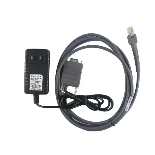 [CBA-R01-S07PAR] Cáp RS232 kèm nguồn cho máy đọc mã vach, Mã: CBA-R01-S07PAR